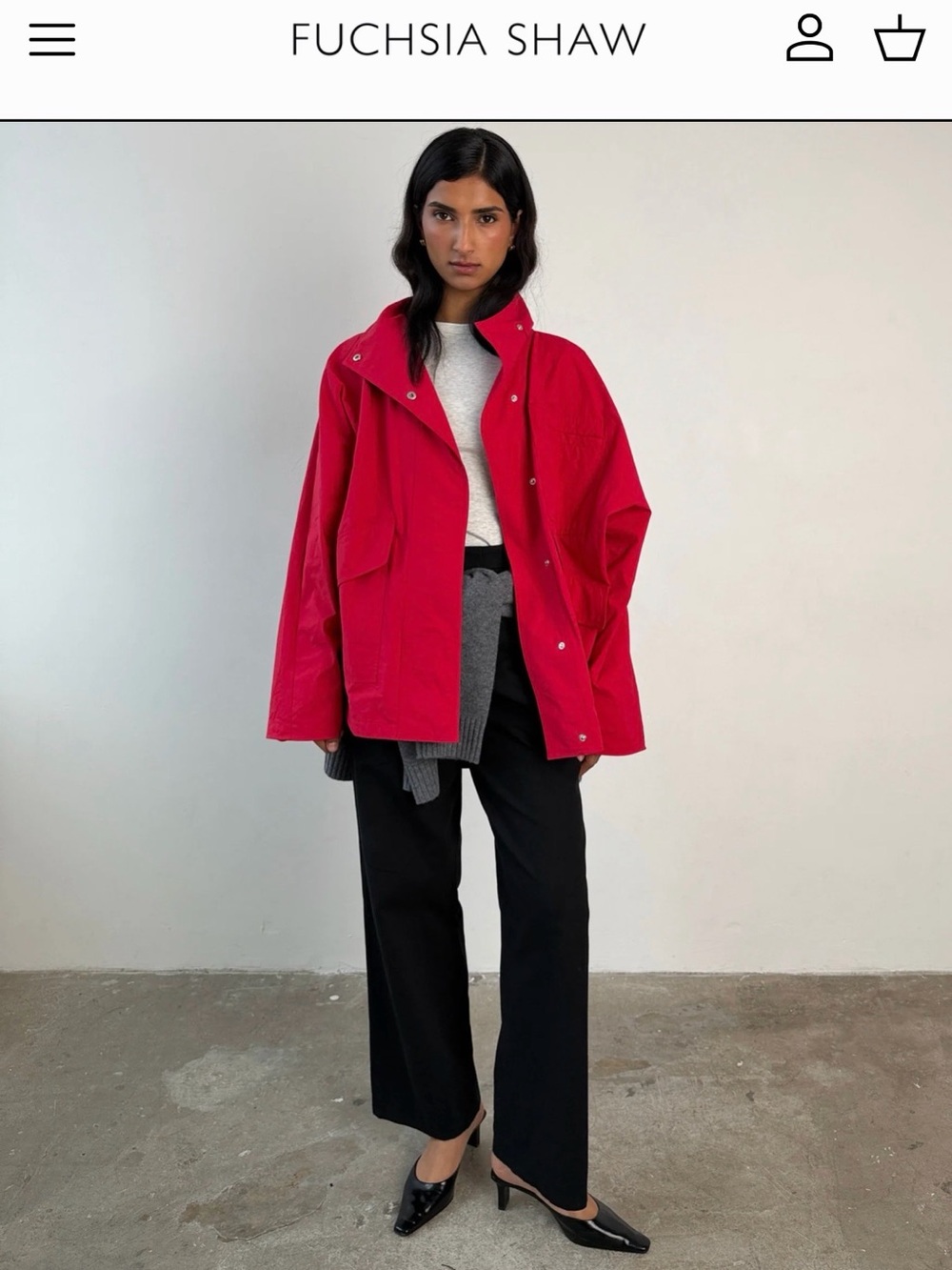 Fuchsia Shaw Women's Oversized Jacket S/M Poppy